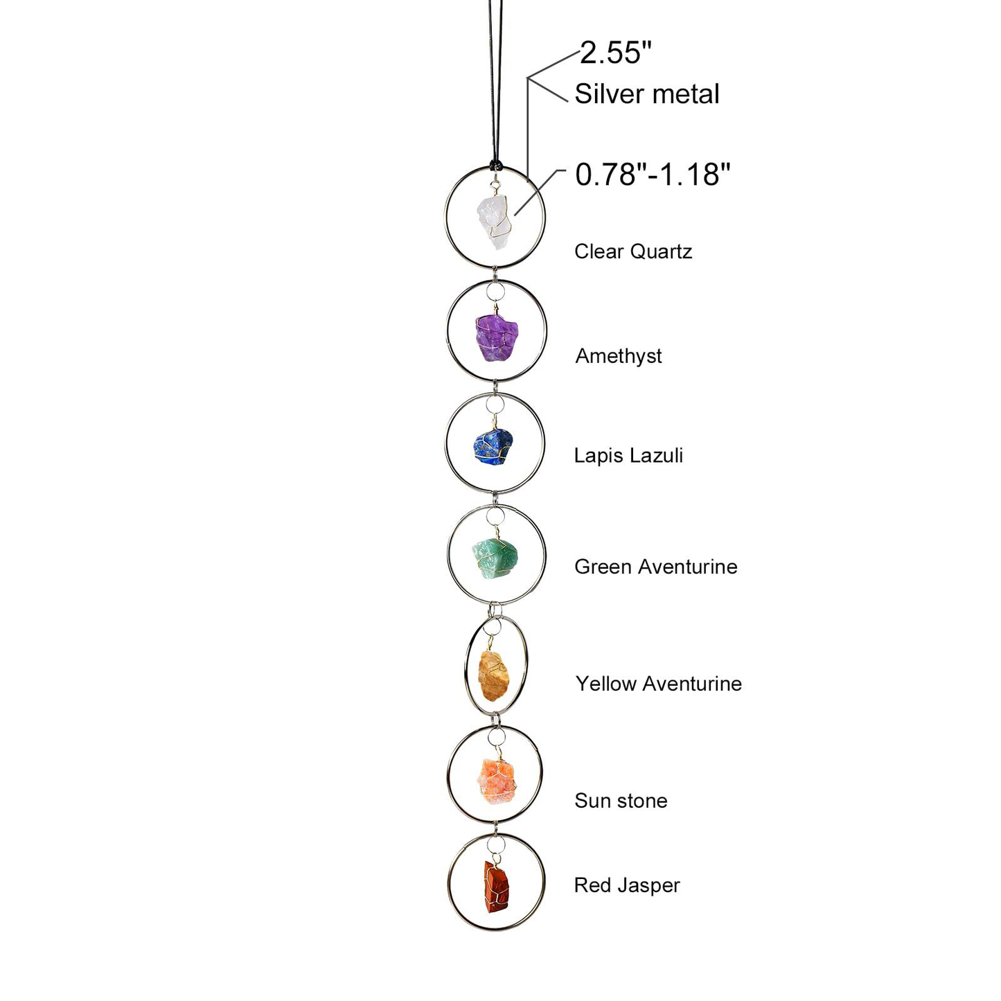 💎 Raw Crystal 7 Chakra Gemstone Wall Decor