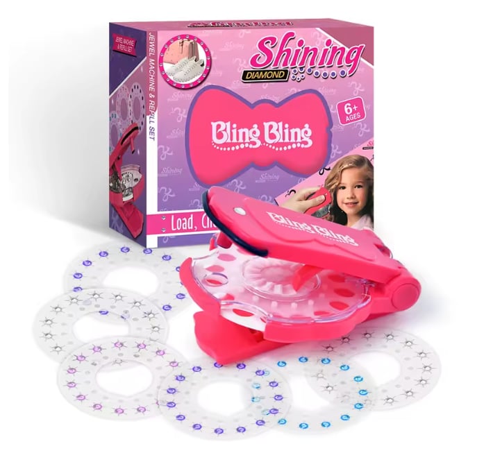 ✨2025 DIY Hair Jewels Stamper Set 1 Set Shimmering Diamonds Hair Styling Tool
