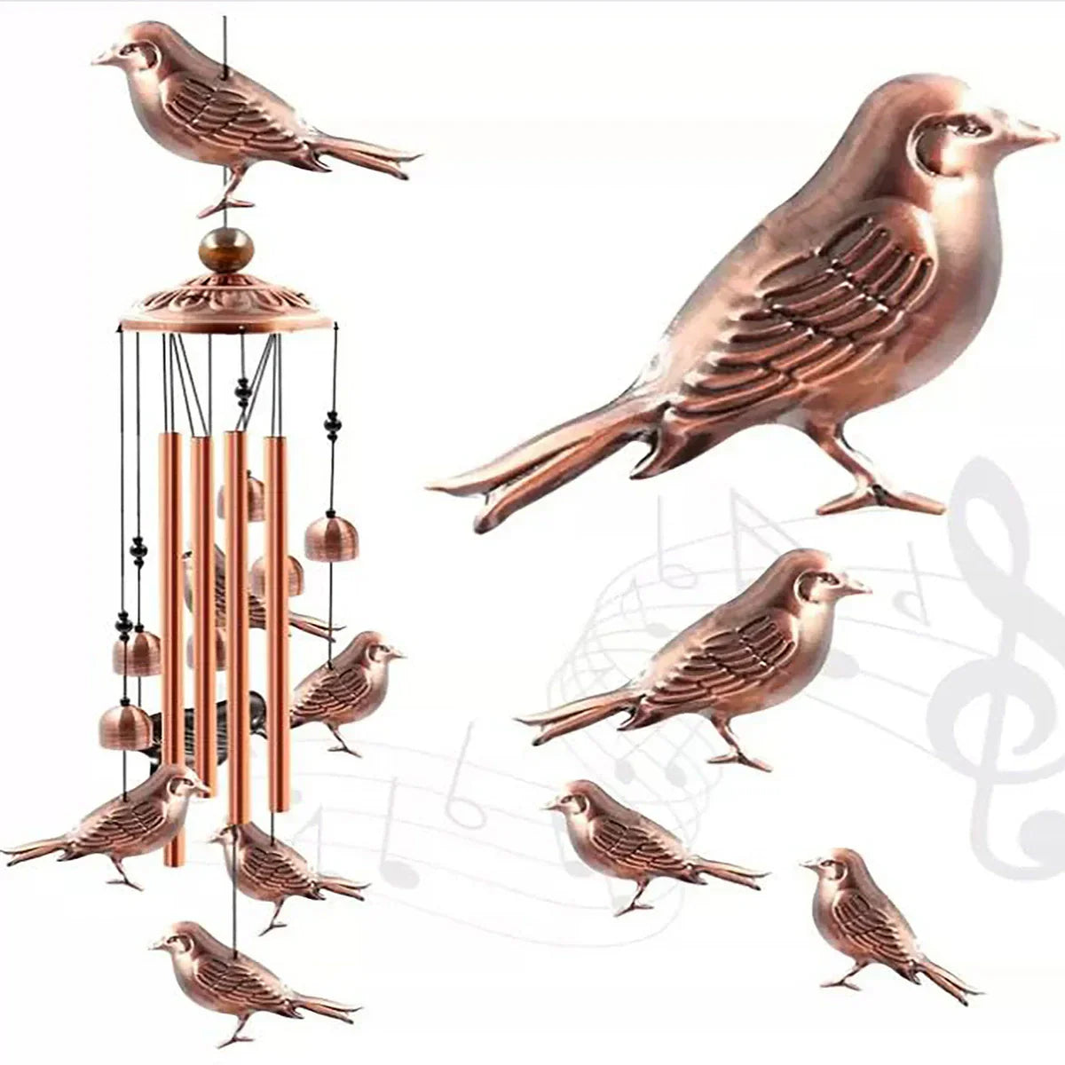 π Pure Hand-made Copper Wind Chimes