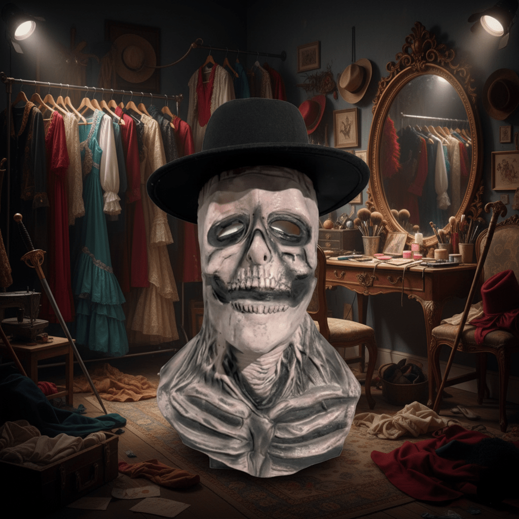 DREADSKULL – Lifelike skeleton mask & hat set for Halloween