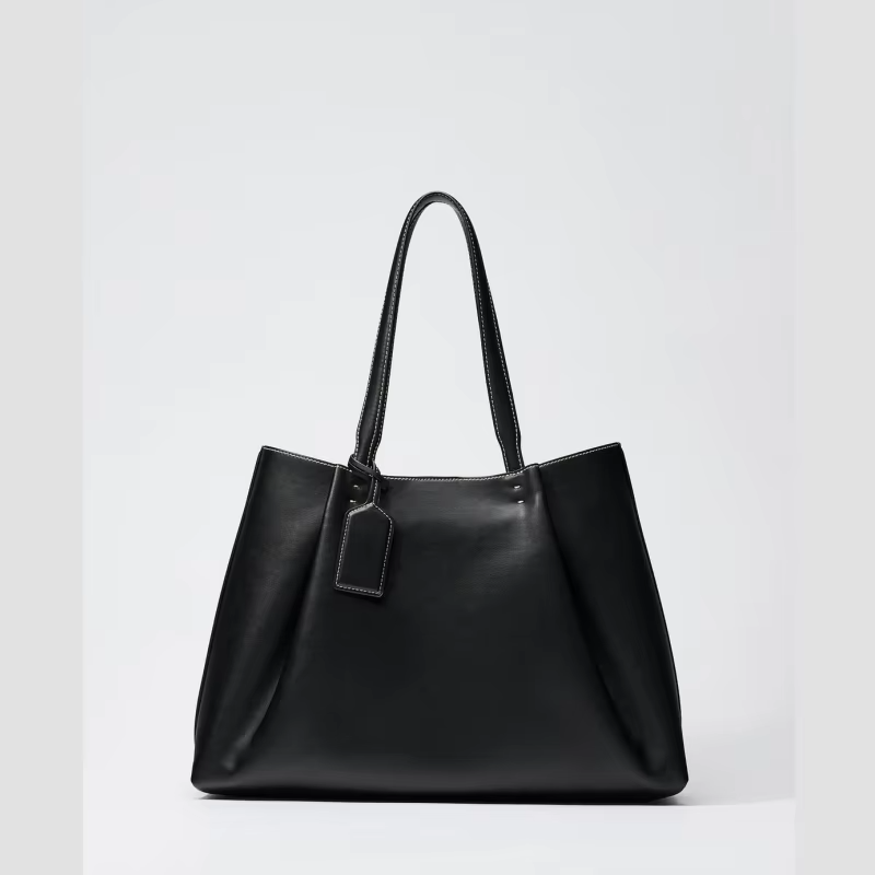 Elegant Women's Tote Bag with Top Handle and Clasp Closure