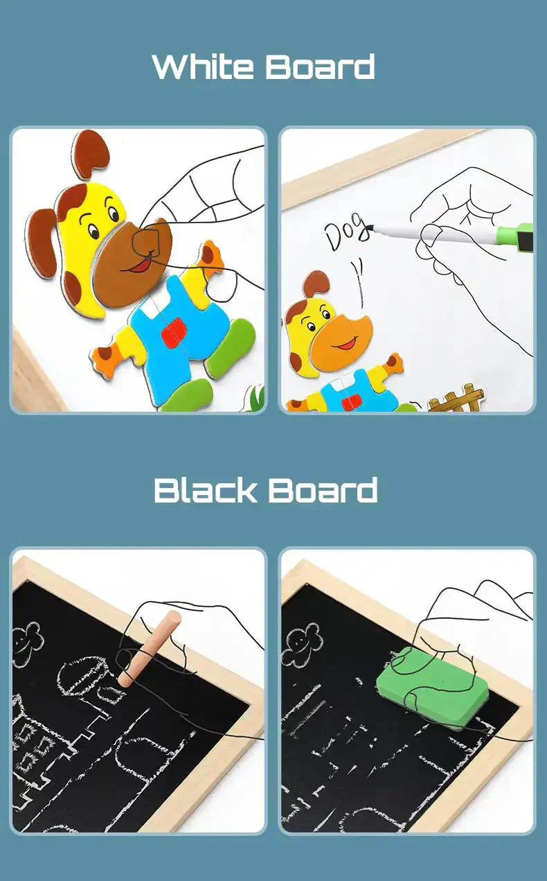 Niki | 2-in-1 Montessori Drawing Board – Creative Learning & Reusable Children's Drawing Set