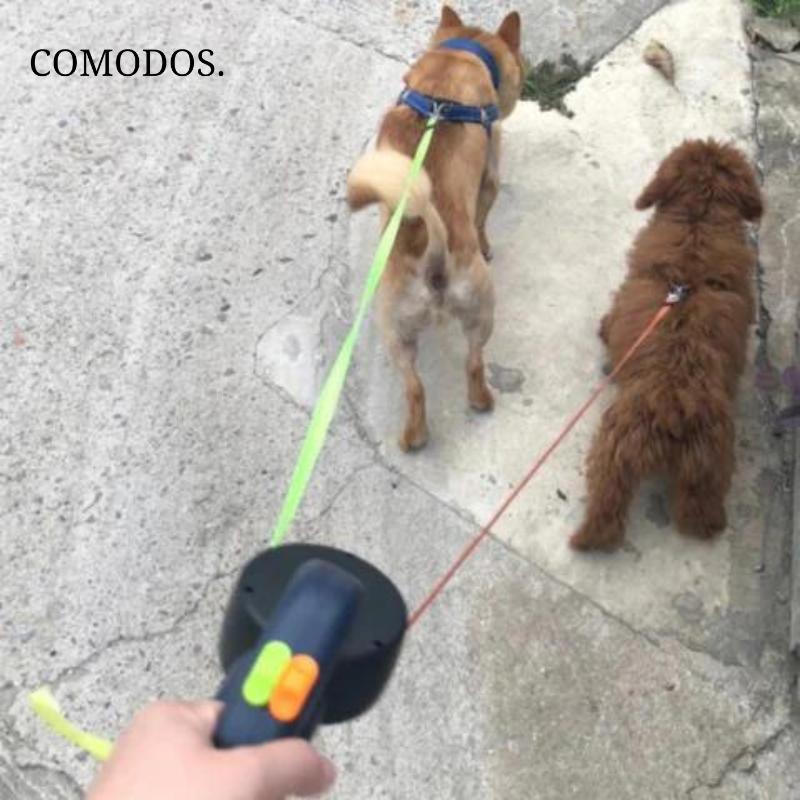 Niki | Retractable Dual Dog Leash with Built-in Light