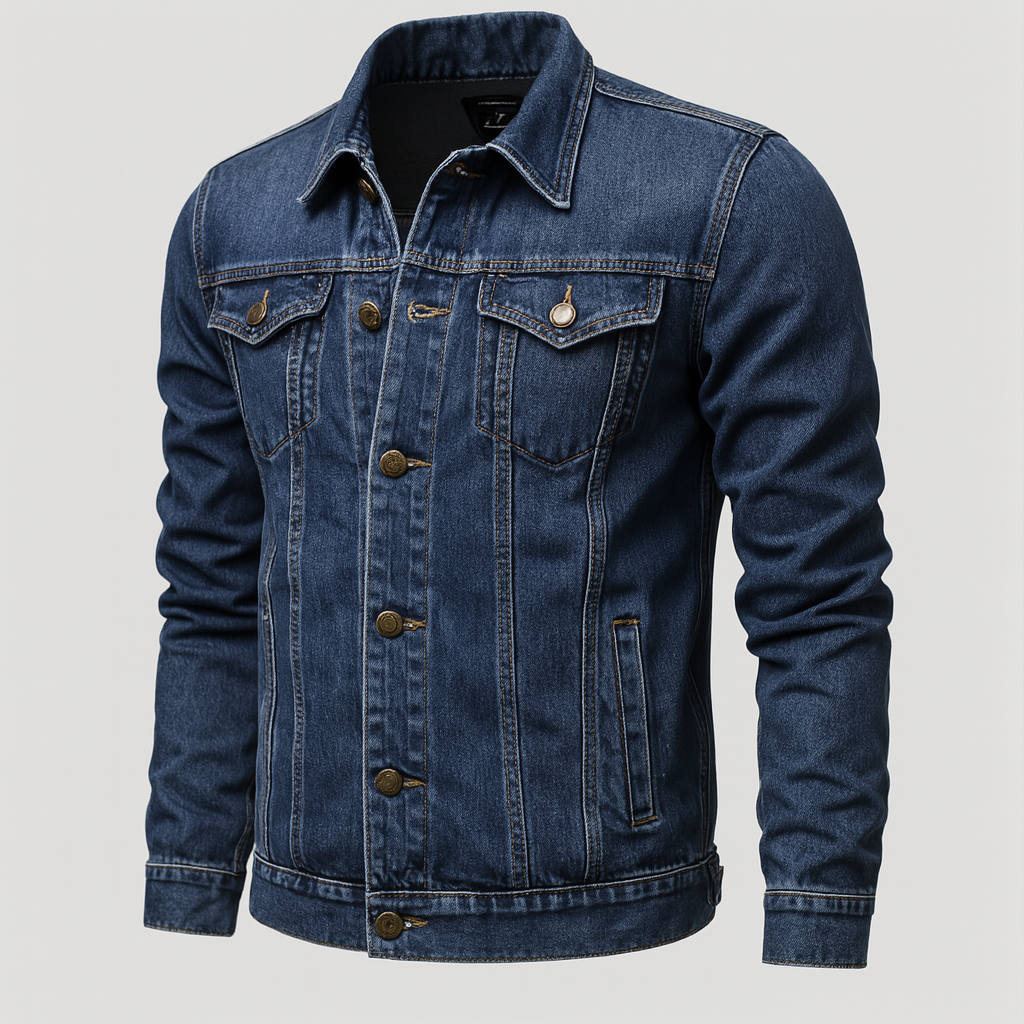 Men's Classic Durable Denim Trucker Jacket