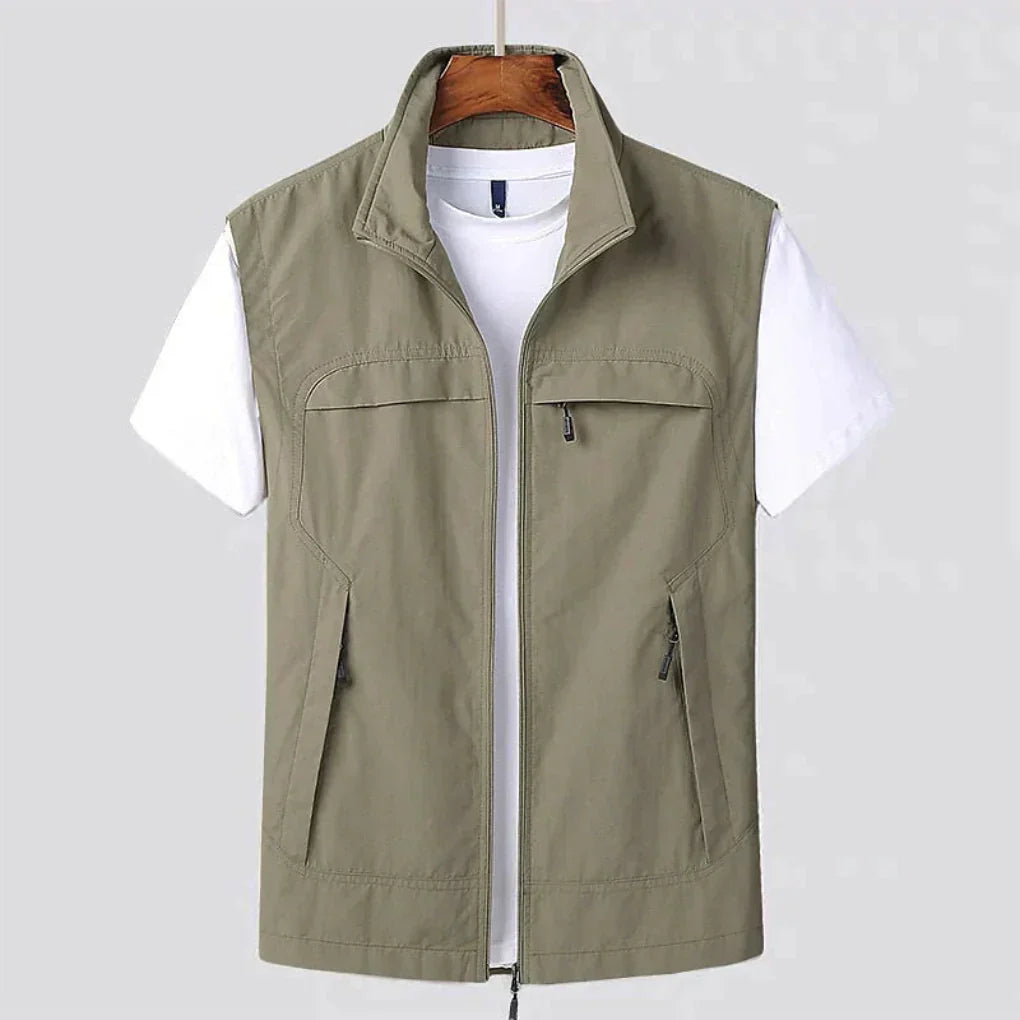 Men's Lightweight Zip Vest for Outdoor Activities