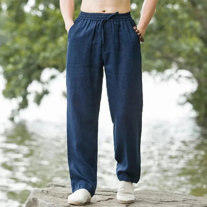 Men's Relaxed Fit Linen Lounge Pants