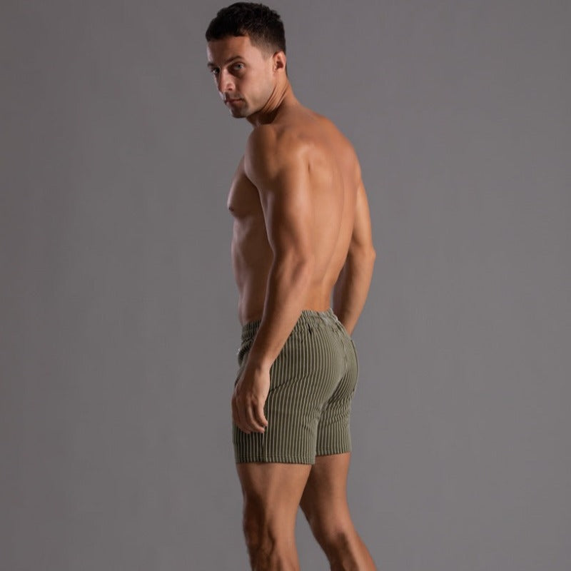 Comfortable Pinstripe Drawstring Shorts
