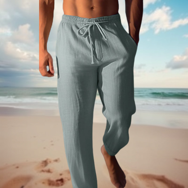 Linen Drawstring Pants for Relaxed Fit