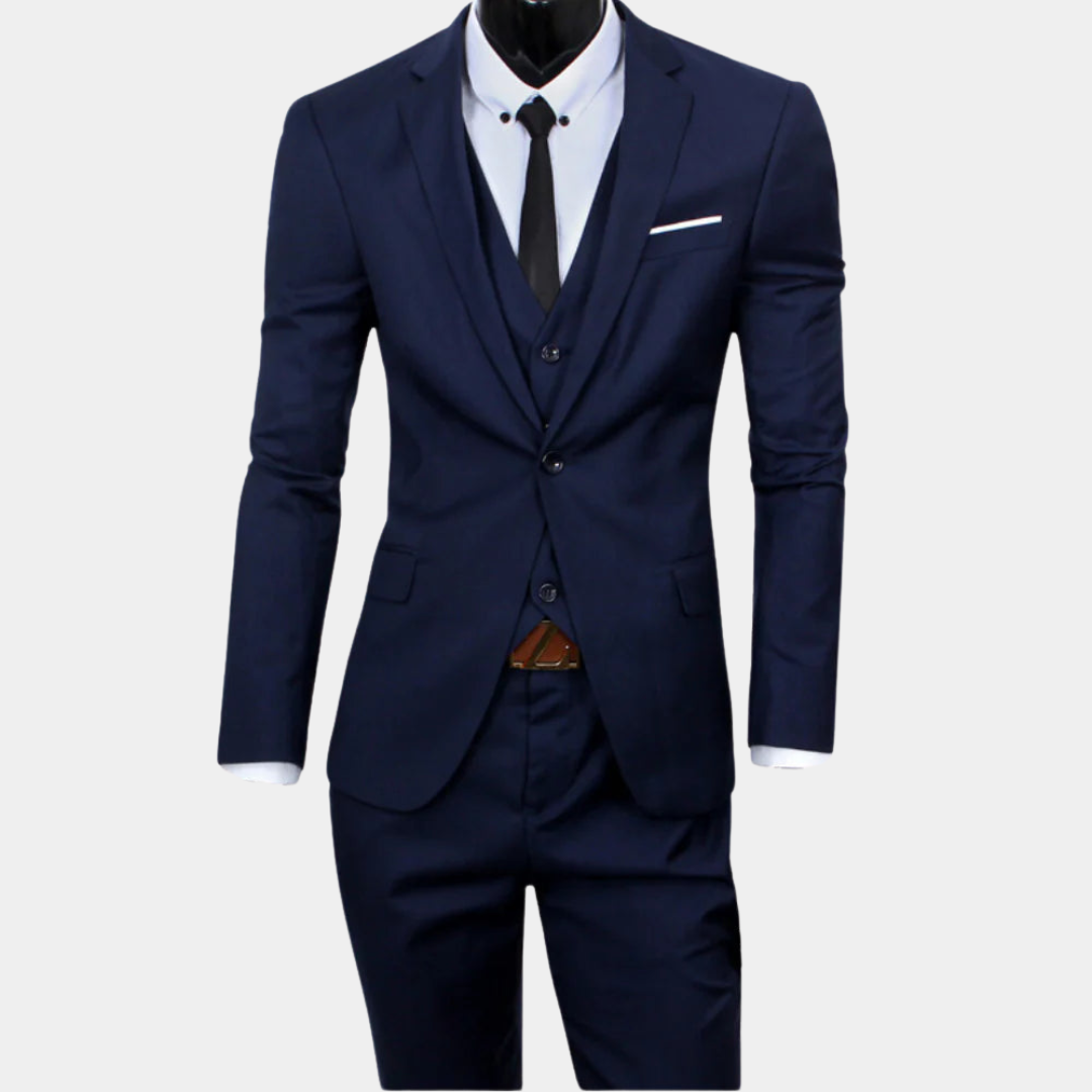 Refined Slim Fit Three-Piece Suit