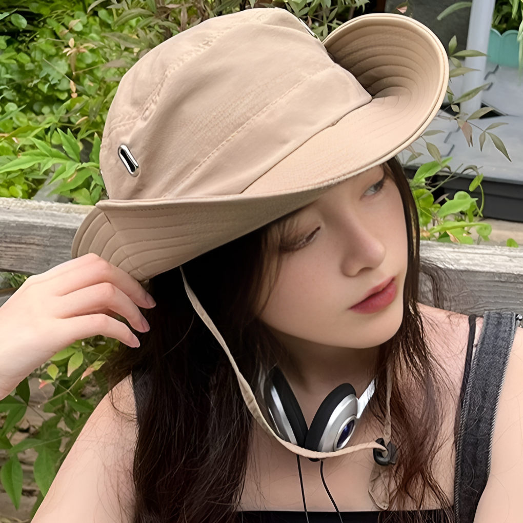 Niki | Men's Wide Brim Sun Hat with Chin Cord