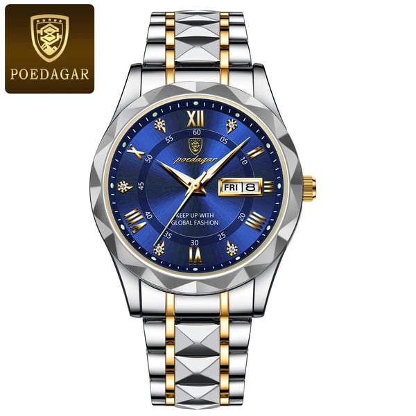 Niki Model 615 | Luxury Men's Watch | Japanese MIYOTA Quartz Movement | 316L Stainless Steel Case | Hardlex Crystal Glass | 3 ATM Waterproof | Luminescent Indices & Date