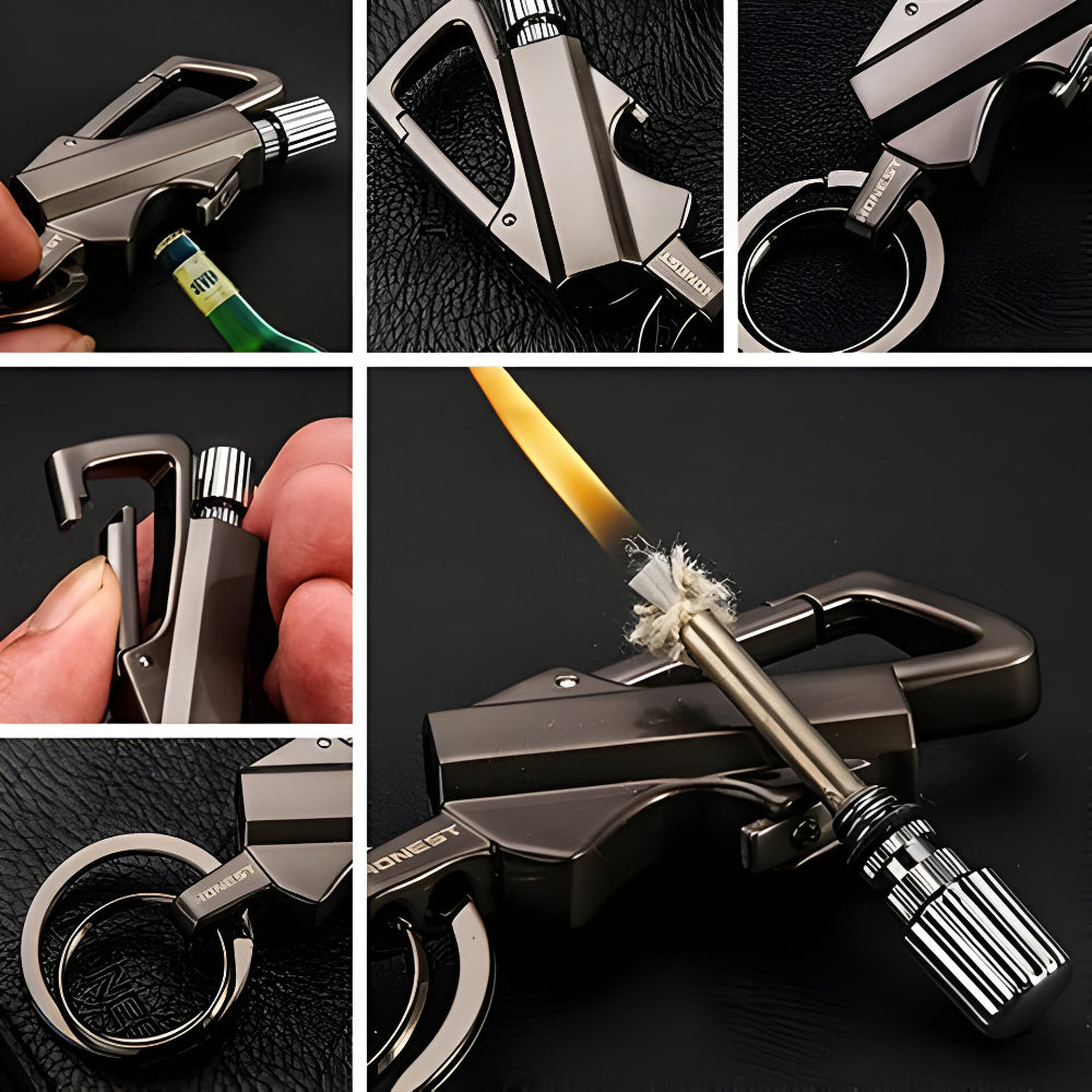 Niki | Waterproof Flint Lighter Keychain for Survival