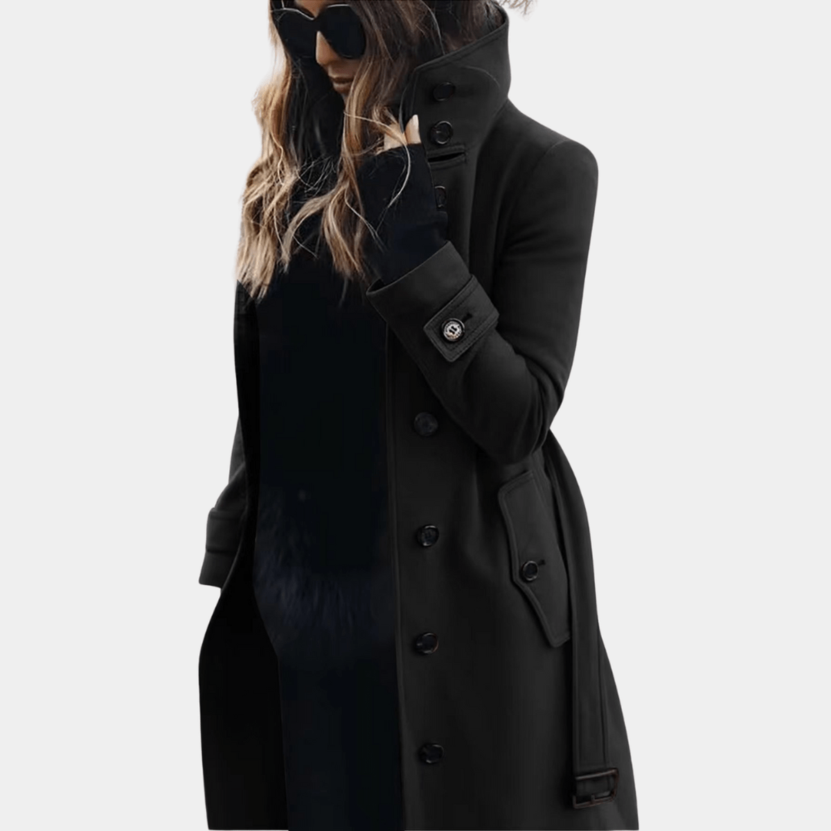Women's Insulated Double-Breasted Trench Coat