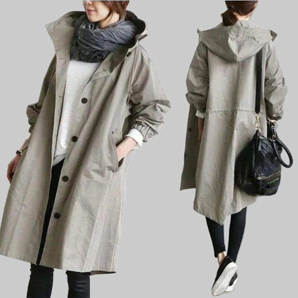 Niki | Hooded Water-Resistant Trench Coat for All Occasions