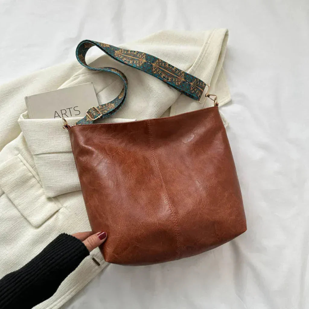 Niki | Women's Leather Hobo Bag with Bohemian Strap