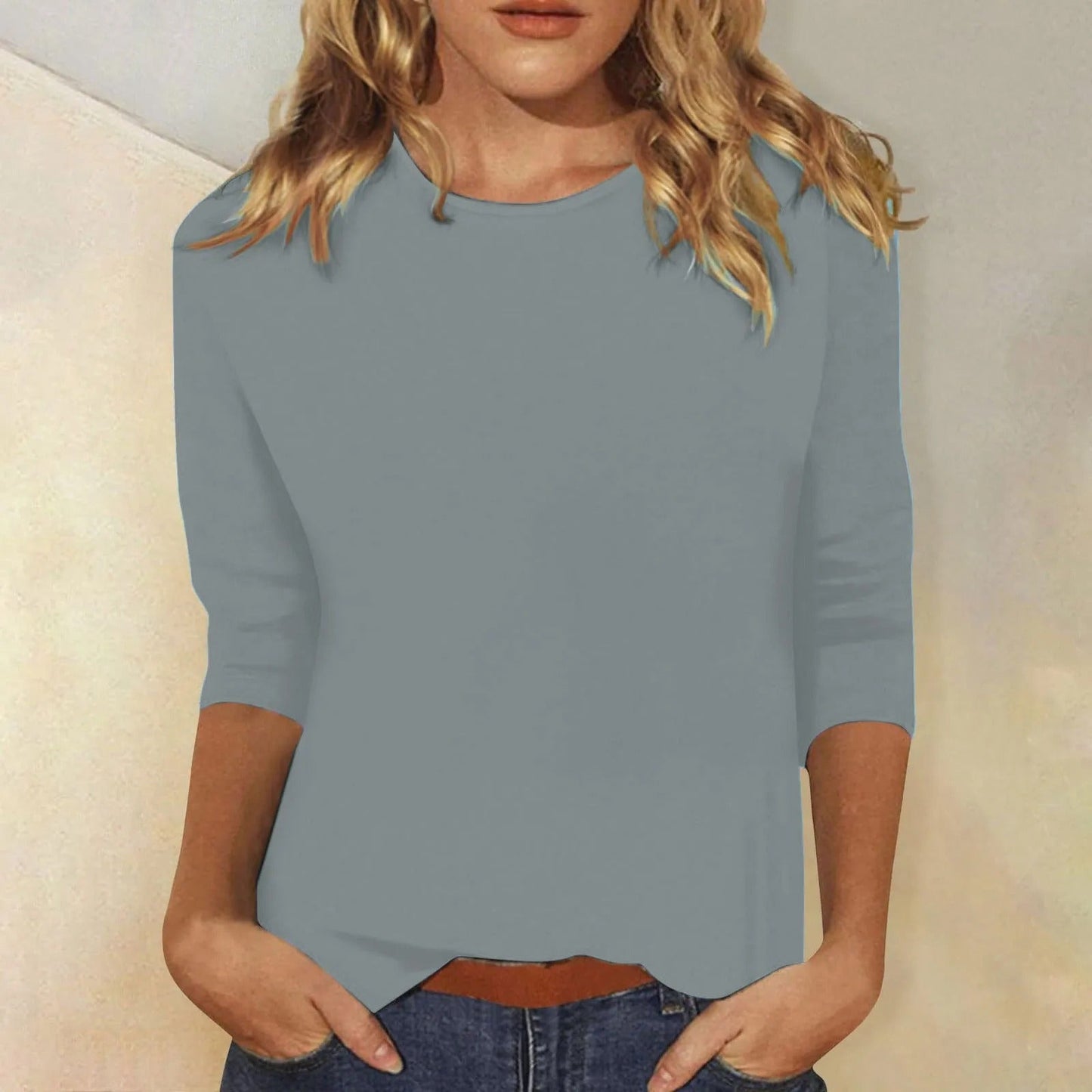 Niki | Women's Soft Cotton Crew Neck Long Sleeve Tee