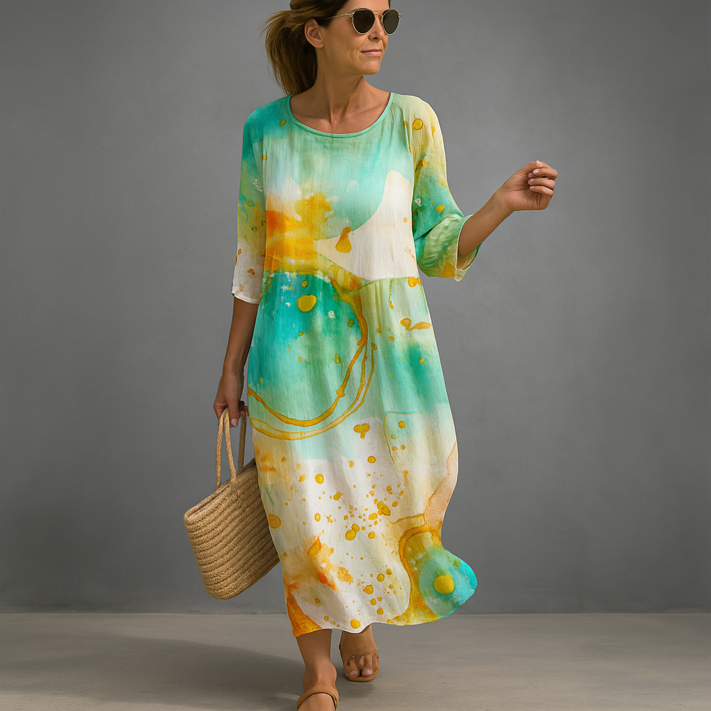 Niki | Women's Elegant Floral Midi Dress