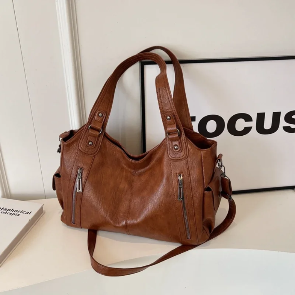 Niki | Women's Tote Shoulder Bag with Zipper Pockets