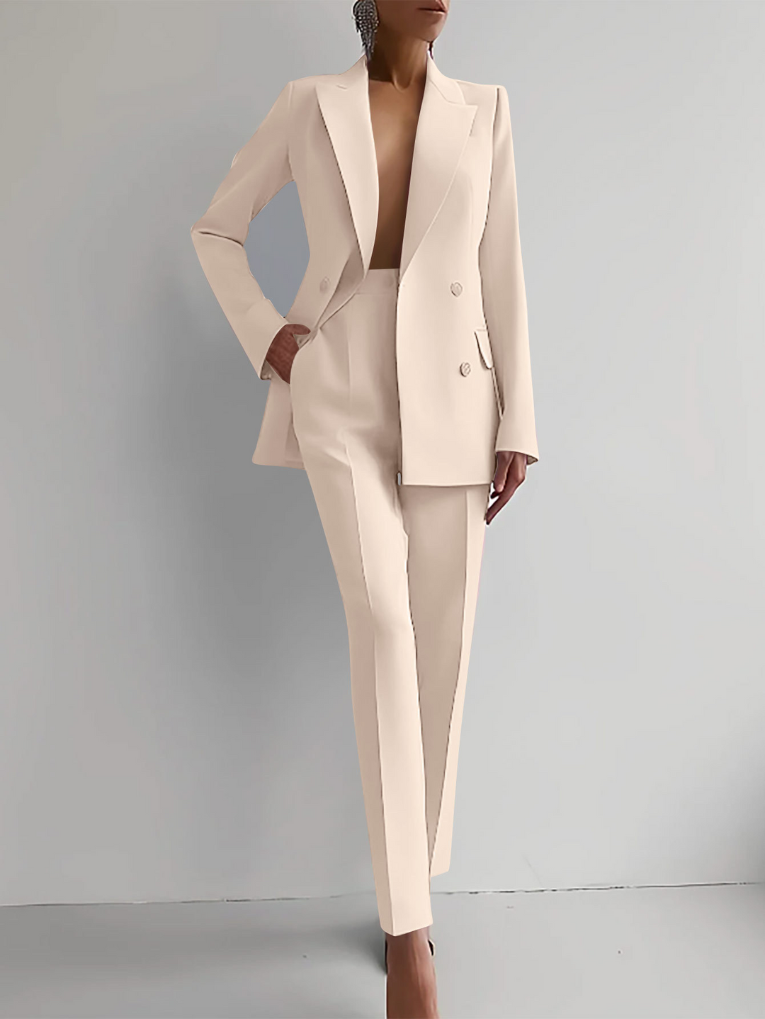 Niki | Polished Tailored Blazer Suit with High-Waisted Trousers