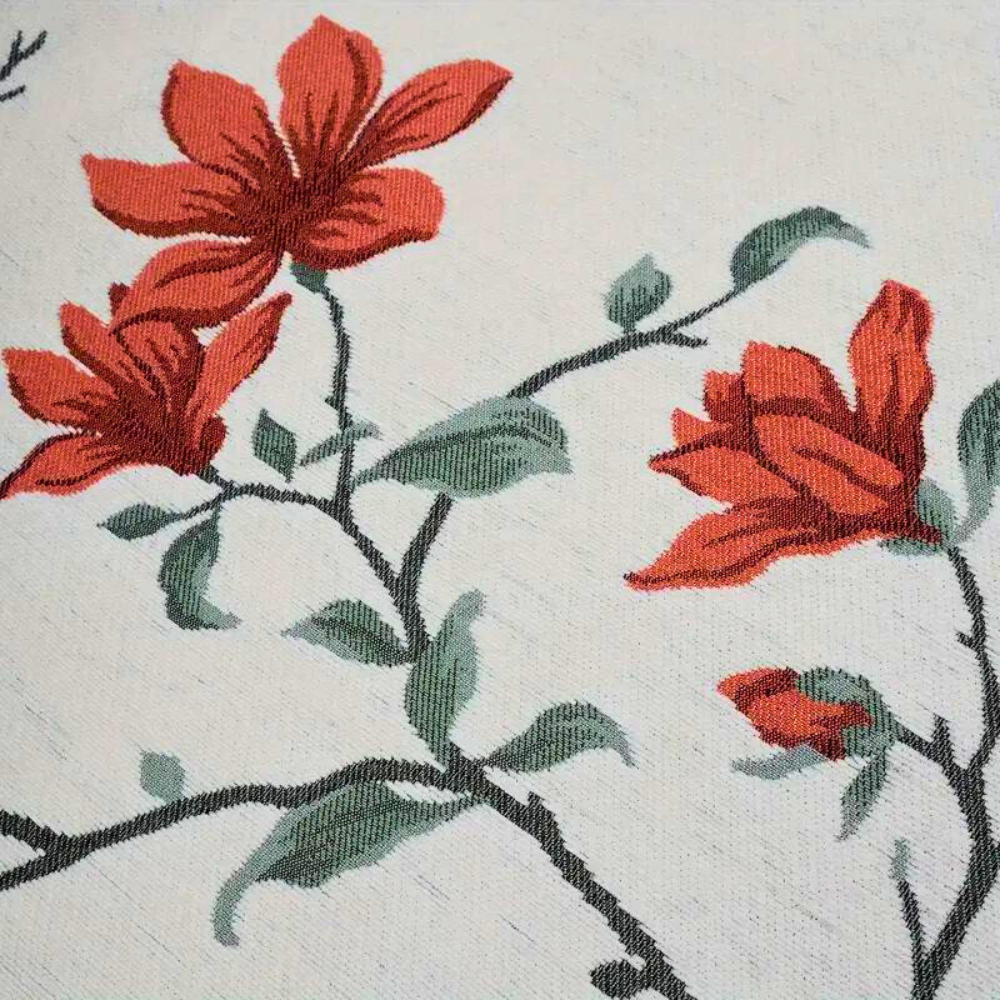 Floral Chenille Sofa Slipcover - Vintage Style