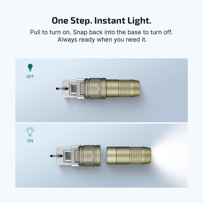 💡80LM Mini Keychain Flashlight – USB-C, Magnetic