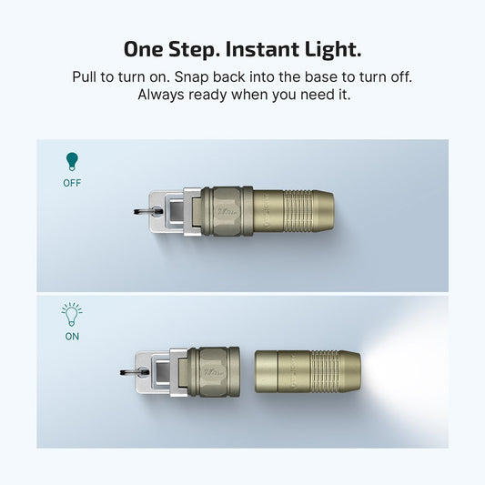 💡80LM Mini Keychain Flashlight – USB-C, Magnetic