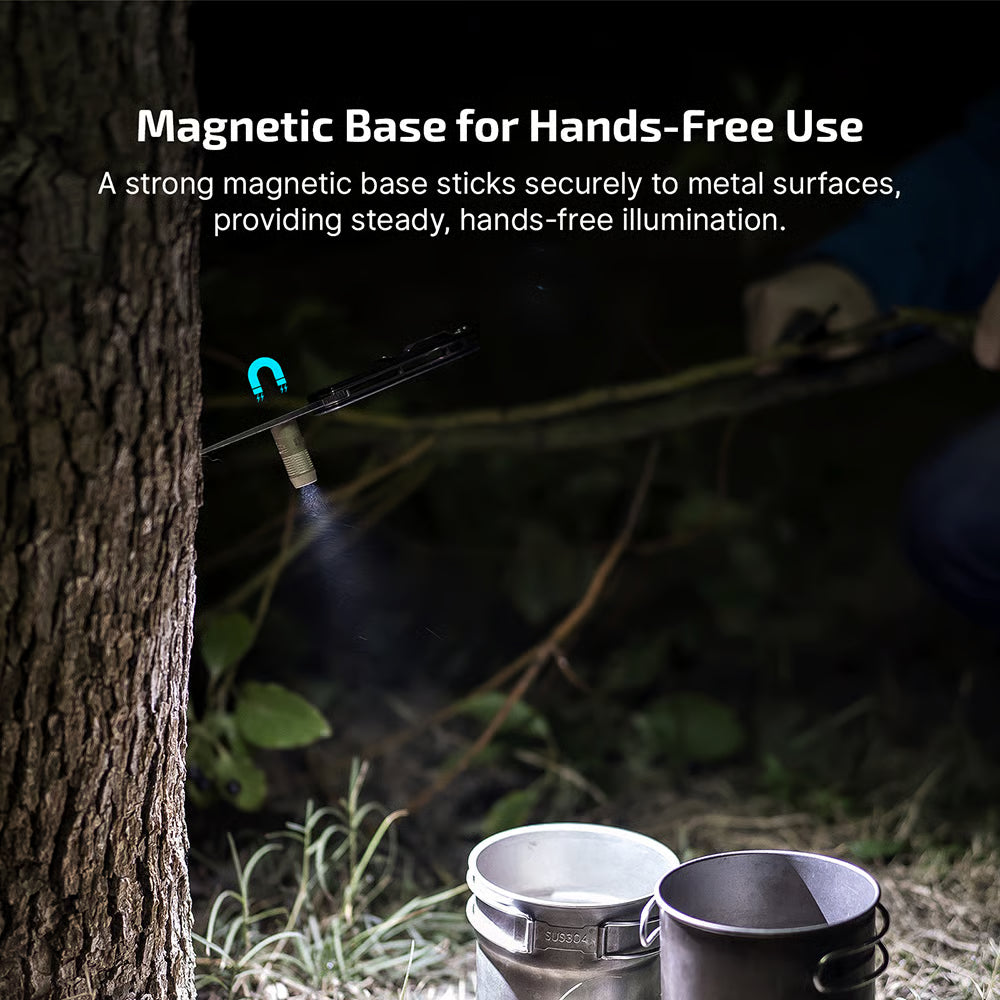 💡80LM Mini Keychain Flashlight – USB-C, Magnetic