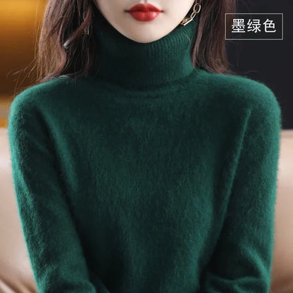 100% Cashmere Turtleneck Sweater - Timeless Elegance and Softness