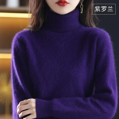 100% Cashmere Turtleneck Sweater - Timeless Elegance and Softness