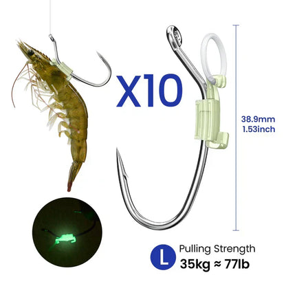 Eettsy Luminous Live Shrimp Hooks