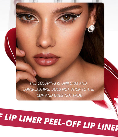 4Pcs Peel Off Lip Liner Stain Set Waterproof Nude Matte Lip Tint