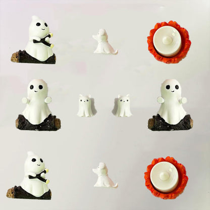 Ghost Campfire Resin Ornament for Halloween Decorations, Unique Halloween Party Decor