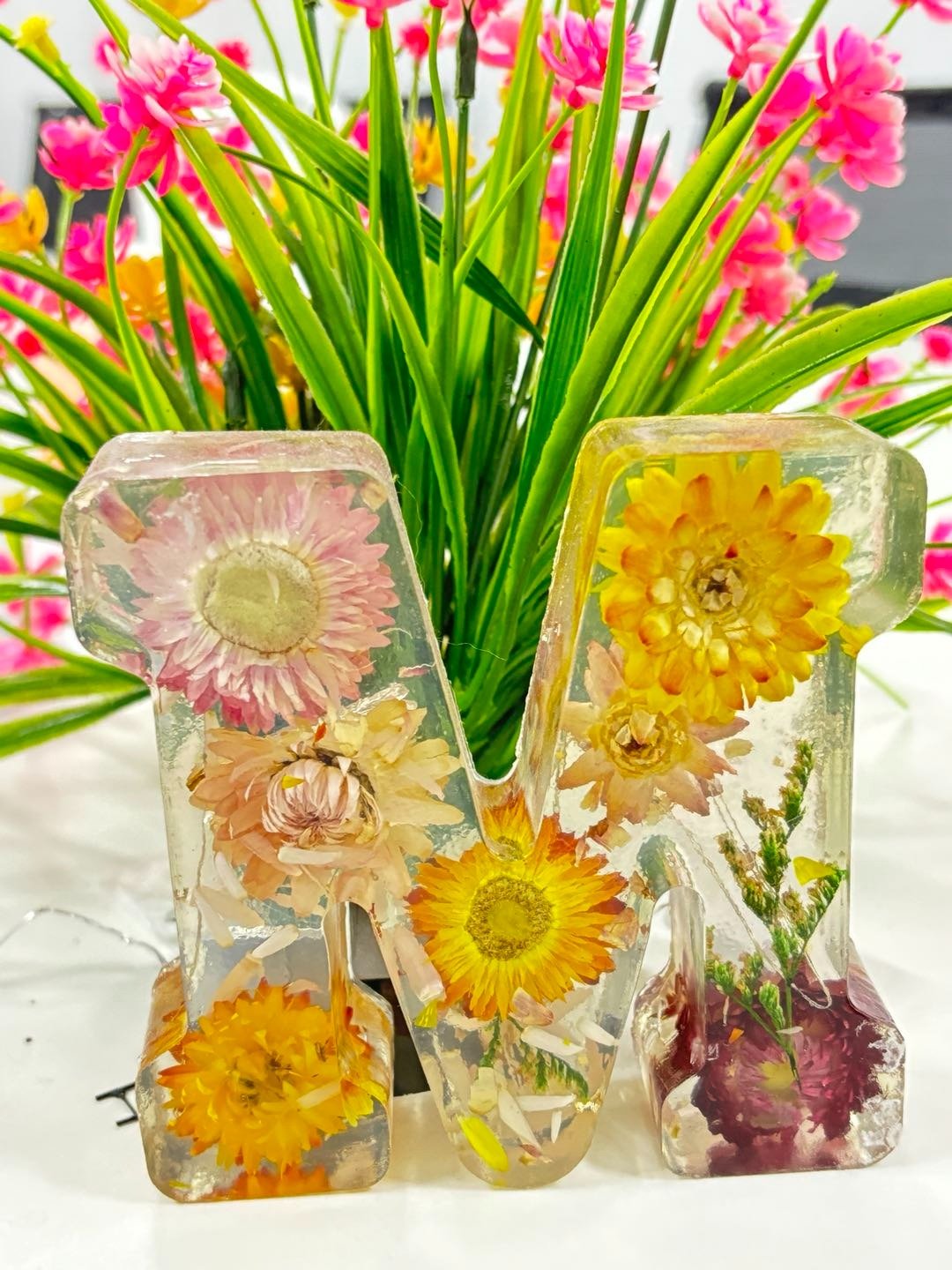 🌸Handmade Floral Resin Home Decor/ Night Light