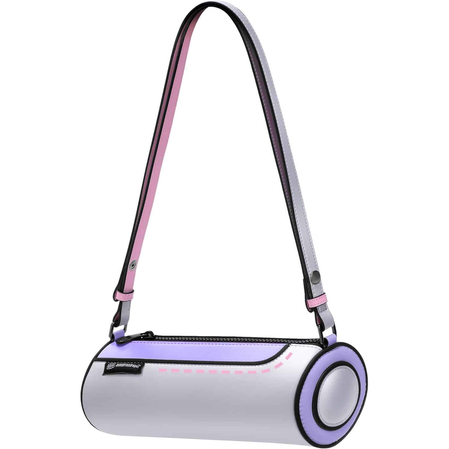 2D Cartoon Cylinder Pillow Bag with Adjustable Strap