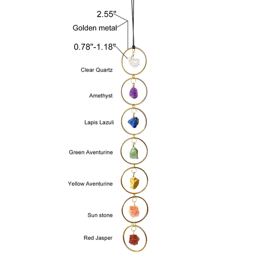 💎 Raw Crystal 7 Chakra Gemstone Wall Decor