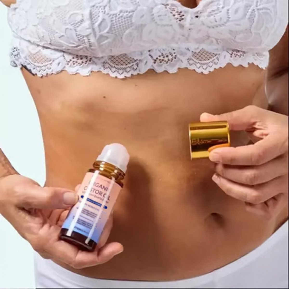 🏆#1 Best Seller ⏰Organic Golden Castor Oil Roll-On with Rose Quartz