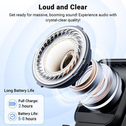 🎶📱  5-in-1 Wireless Induction Bluetooth Speaker with Adjustable Phone Stand