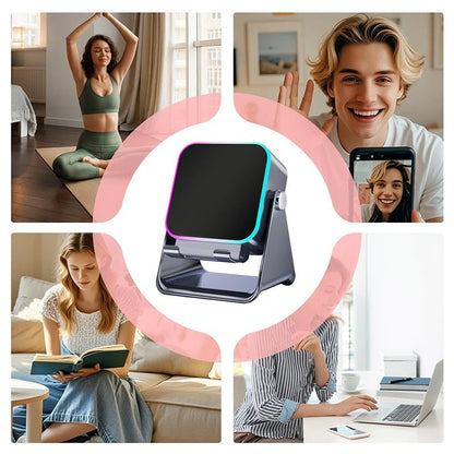 🎶📱  5-in-1 Wireless Induction Bluetooth Speaker with Adjustable Phone Stand