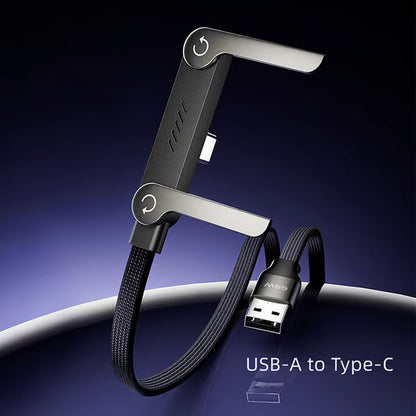 📲 2-in-1 Invisible Holder Charger Cable | MFi-Certified | 240W Fast Charging | Built-In Phone Stand