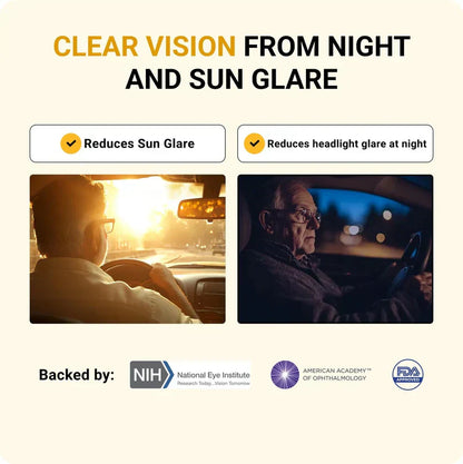 NEGUSY-Fit Over Night Driving Glasses with GlareCut Technology