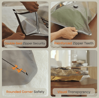 🧳USB Rechargeable Vacuum Storage Bags – Compact Space Saver Set