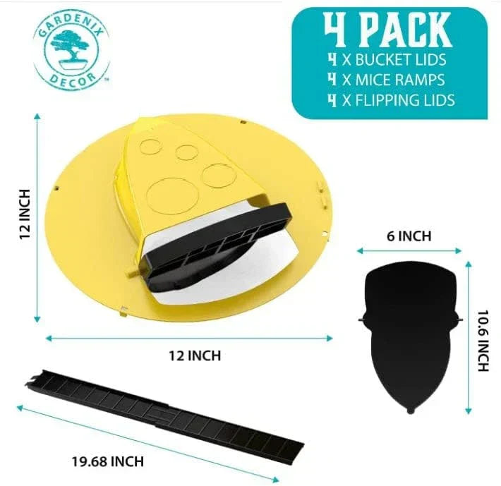 4 Pack Humane Bucket Rodent Traps