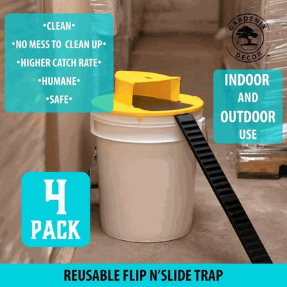 4 Pack Humane Bucket Rodent Traps