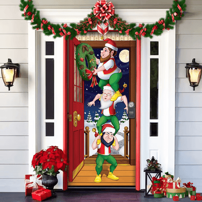 Last day 50% OFF🌟2025 Christmas and Halloween front door decoration