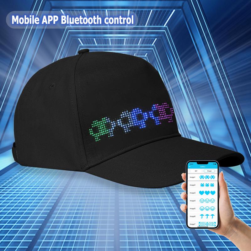 Customizable Gif Picture Text Removable Led Display Scroll Cap