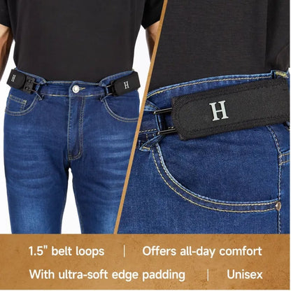Unisex Tactical Elastic Belt – Soft, Adjustable, No Buckle Design