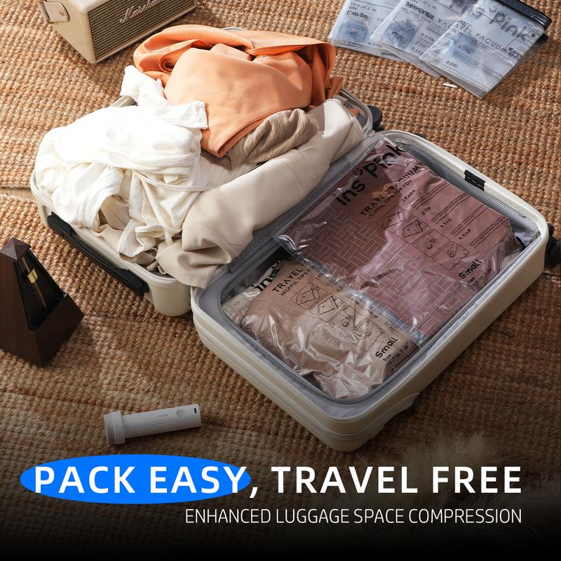 🧳USB Rechargeable Vacuum Storage Bags – Compact Space Saver Set