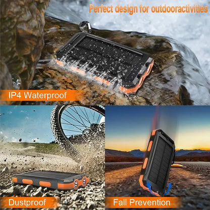 500000mAh Solar Charger - Waterproof & Portable Power Bank