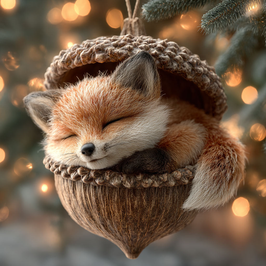 🌰 Woodland Friends Acorn Ornaments – Rustic Forest Holiday Decor 🌲