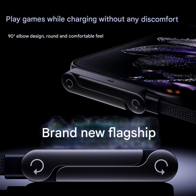 📲 2-in-1 Invisible Holder Charger Cable | MFi-Certified | 240W Fast Charging | Built-In Phone Stand